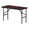 Alera Rectangle Folding Table, 48" W, 23.78" L, 29" H, Mahogany Top, Melamine FT724824MY